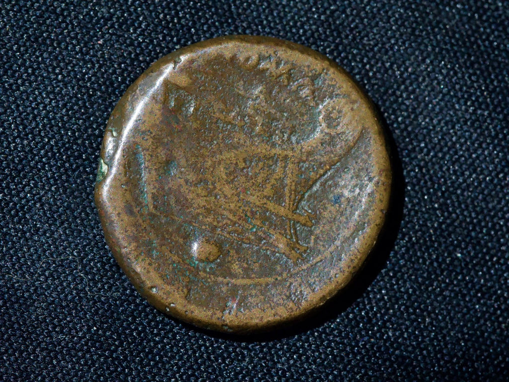 Uncia Roma- Head of Roma left, with crested Attic helmet,pellet behind,217-215BC1