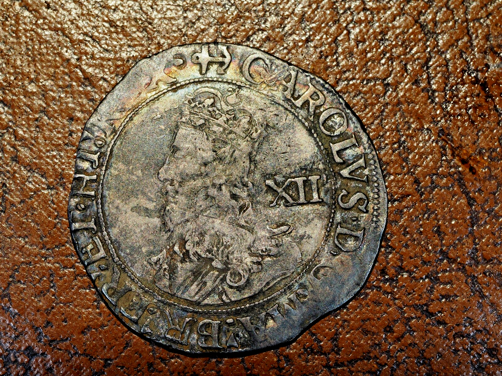 Charles I hammered silver Shilling  mm Anchor  S2796-lovely example0