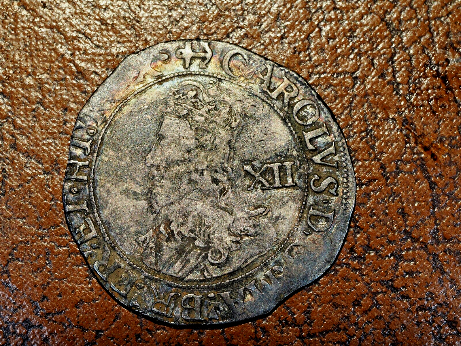 Charles I hammered silver Shilling  mm Anchor  S2796-lovely example0