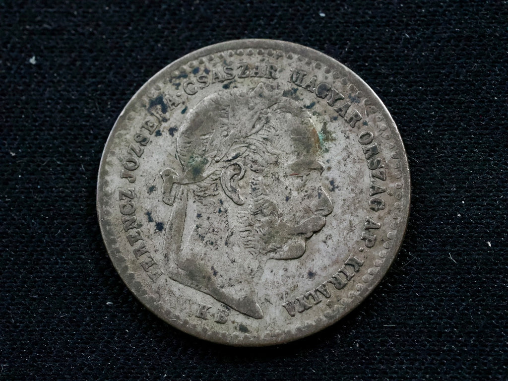 Hungary 1868 silver 10 krajczar-high grade1