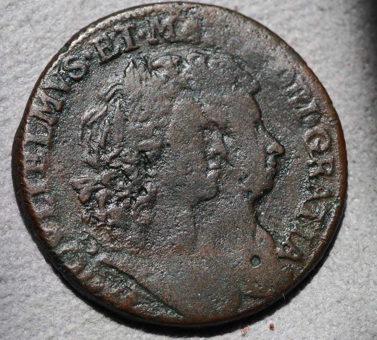 Ireland WILLIAM & MARY  Halfpenny 16940