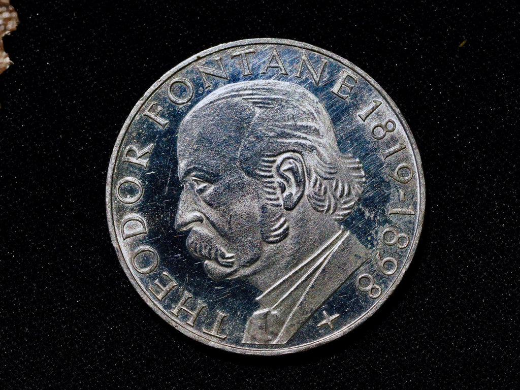 GERMANY:  5 marks 1969G-150th Anniversary - Birth of Theodor Fontane- PROOF0