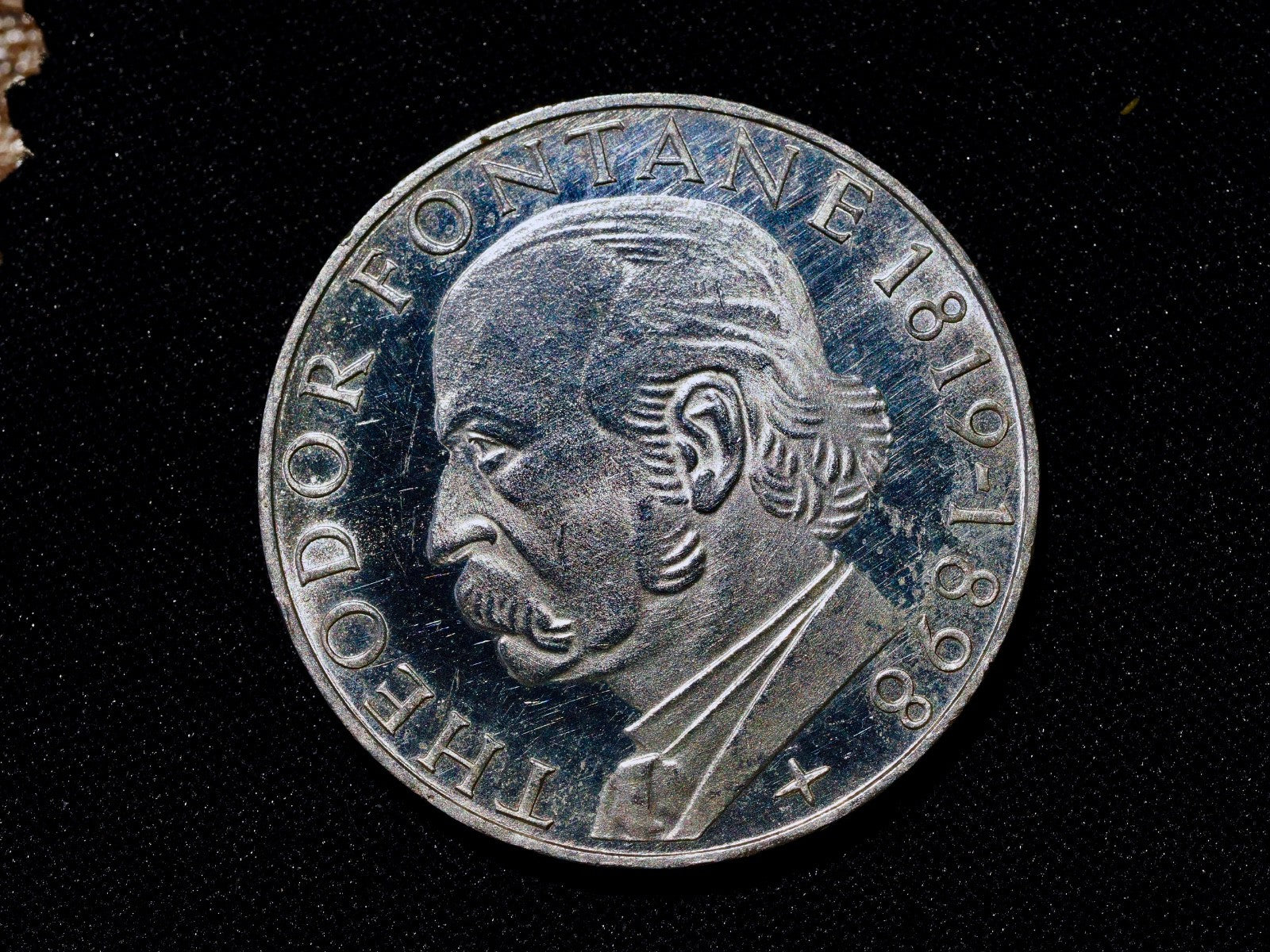 GERMANY:  5 marks 1969G-150th Anniversary - Birth of Theodor Fontane- PROOF0