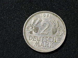 Germany 2 Deutshe Marks 1951D