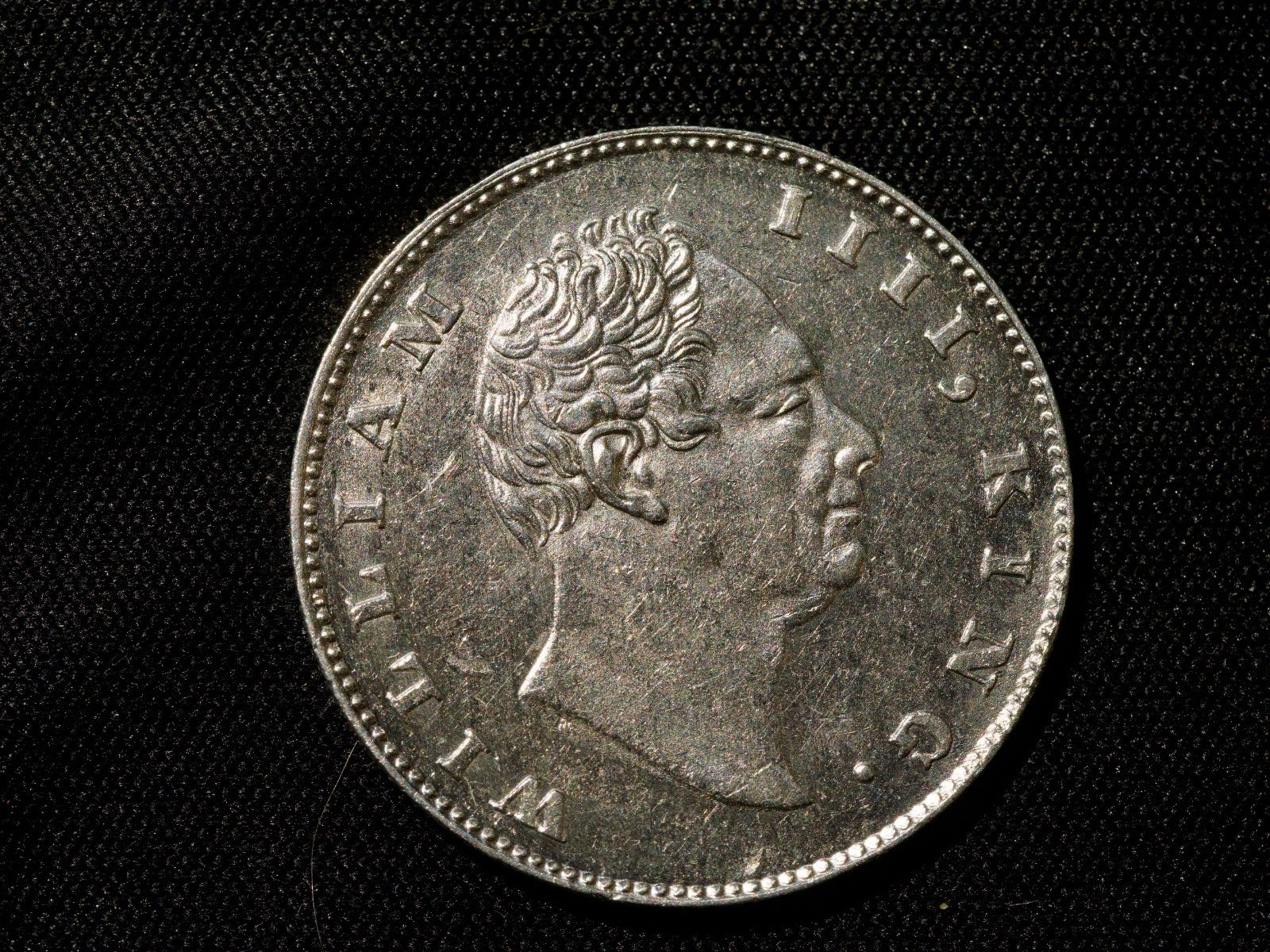 East India company 1835 one rupee, incuse F on truncation-excellent0