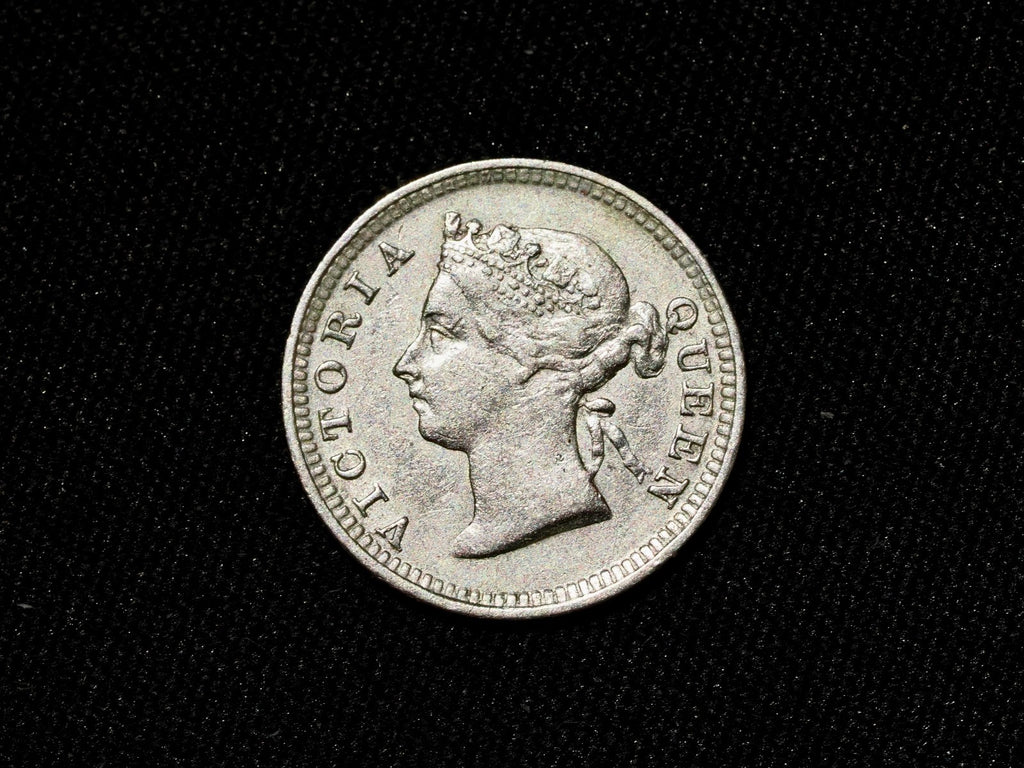 STRAITS SETTLEMENTS 5 Cents 1885-high grade0
