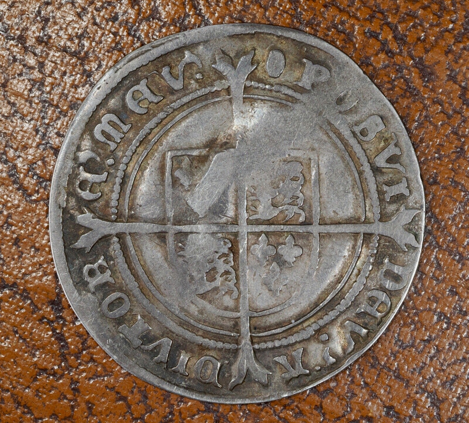 Edward VI Silver Shilling Tun Initial Mark 1551-31