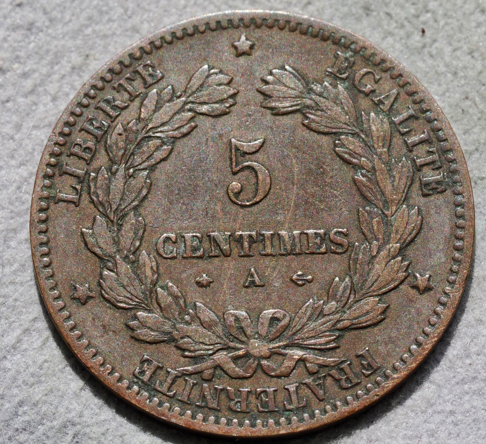 France 1876 A  5 Centimes0