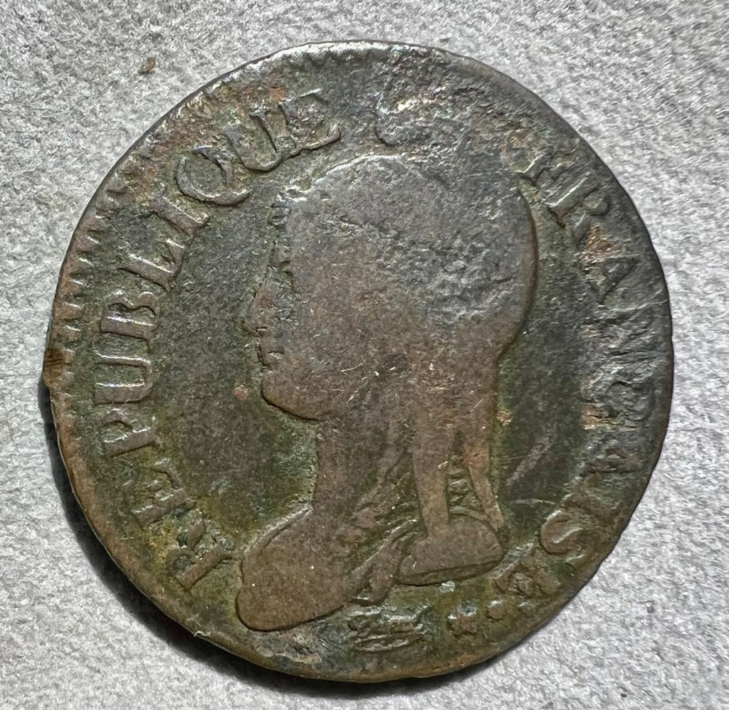 France 5 Centimes L,an 7 A Paris1