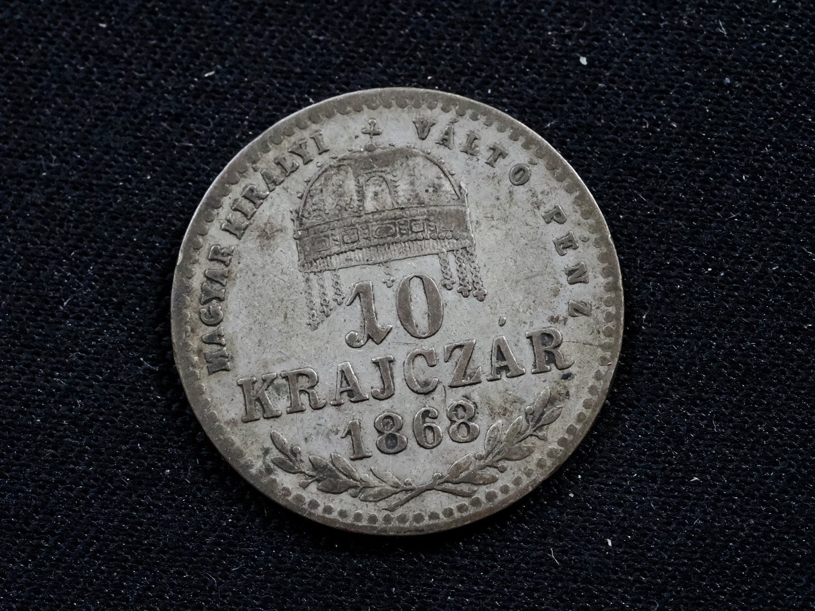 Hungary 1868 silver 10 krajczar-high grade0