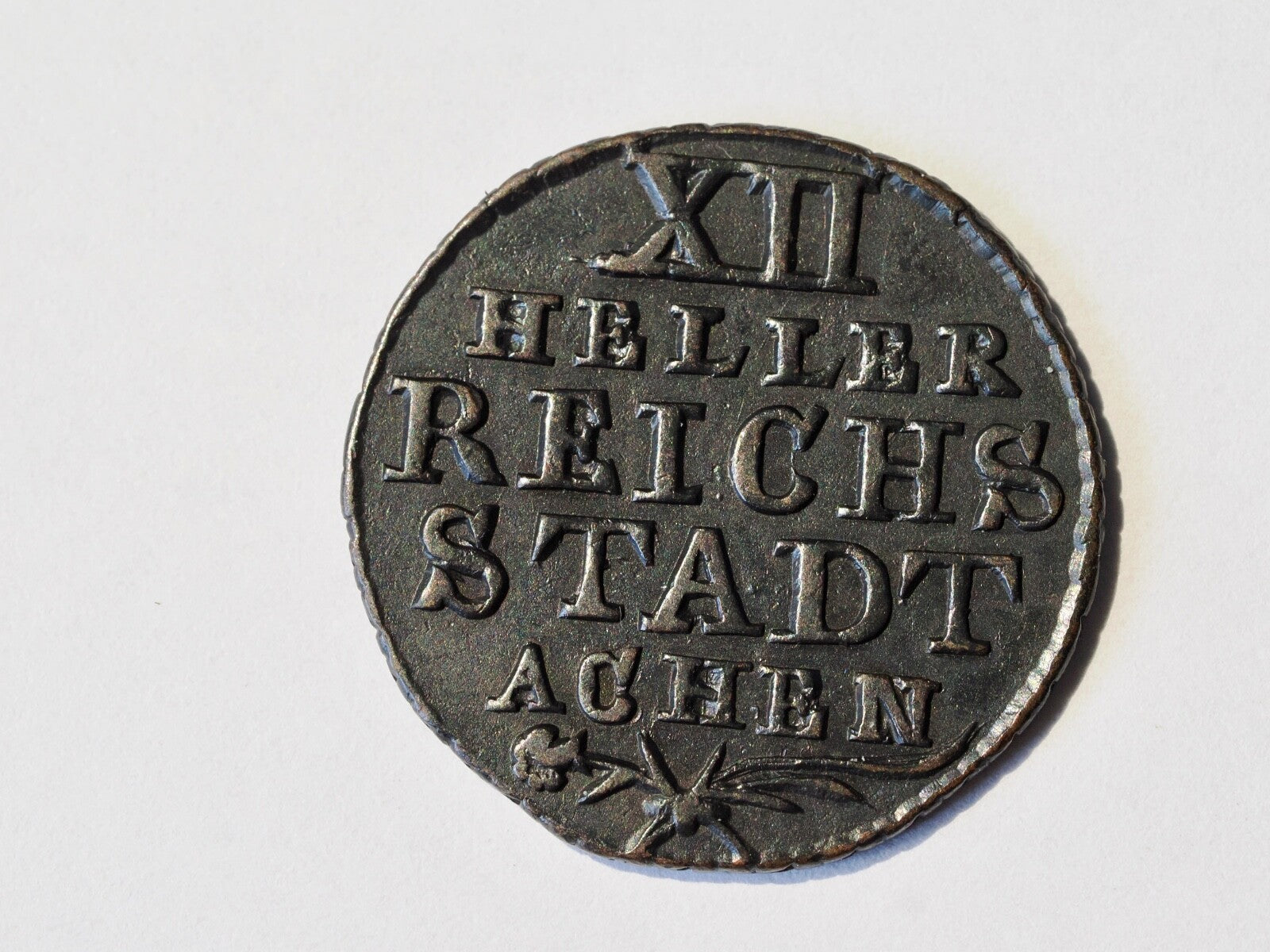 GERMAN STATES, AACHEN 12 HELLER 1767-excellent1