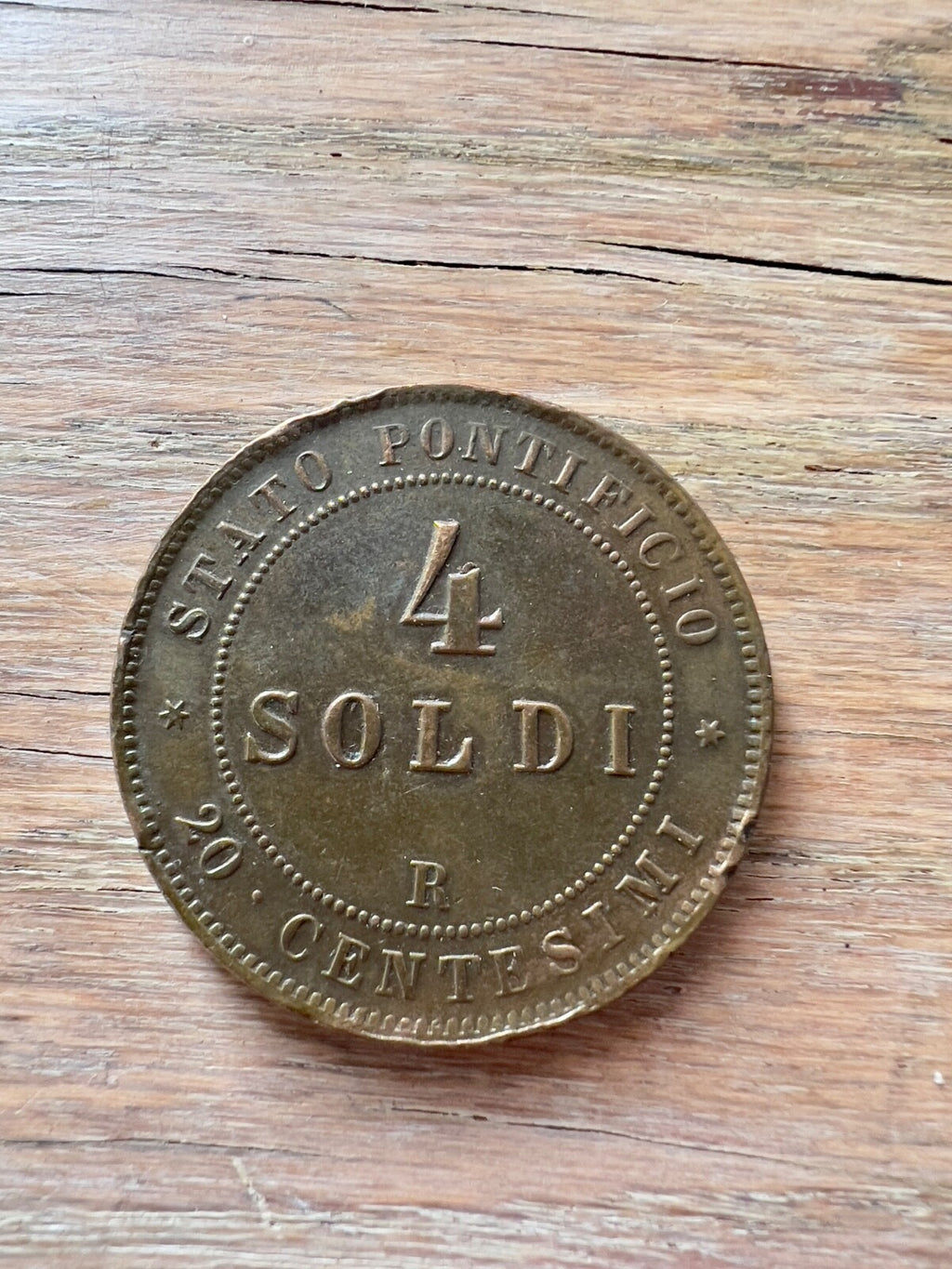 ITALY VATICAN Papal States / 1866 4 Soldi1