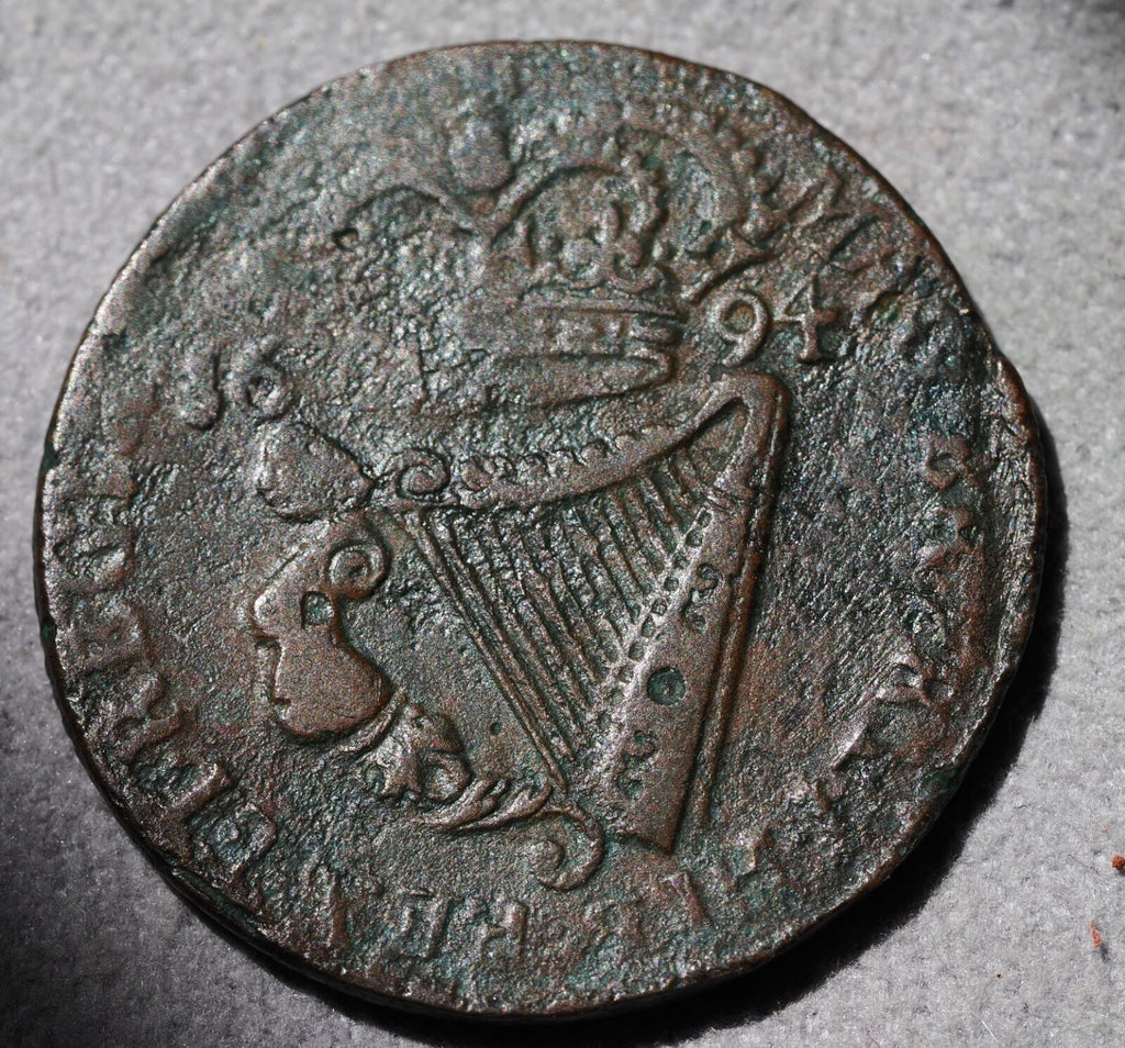 Ireland WILLIAM & MARY  Halfpenny 16941