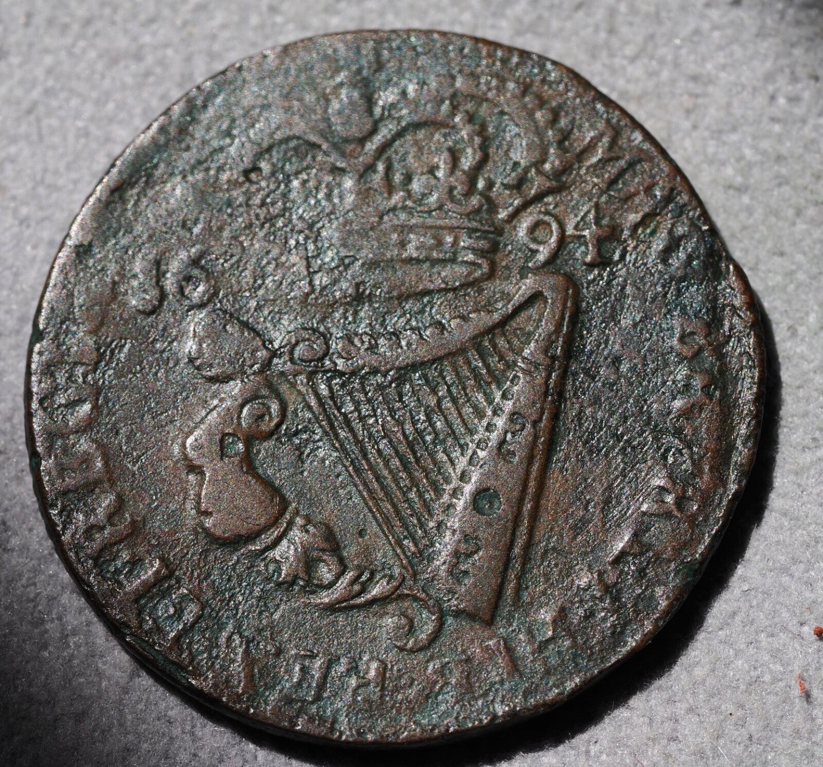 Ireland WILLIAM & MARY  Halfpenny 16941