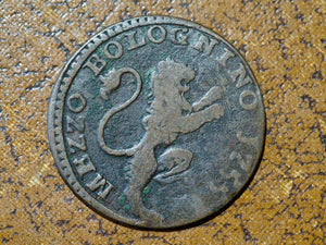 Italy 1755 Papal States Copper Half Bolognino