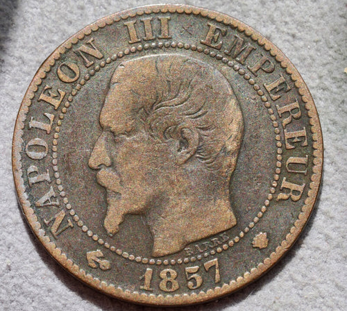 1857 MA France 5 Centimes1