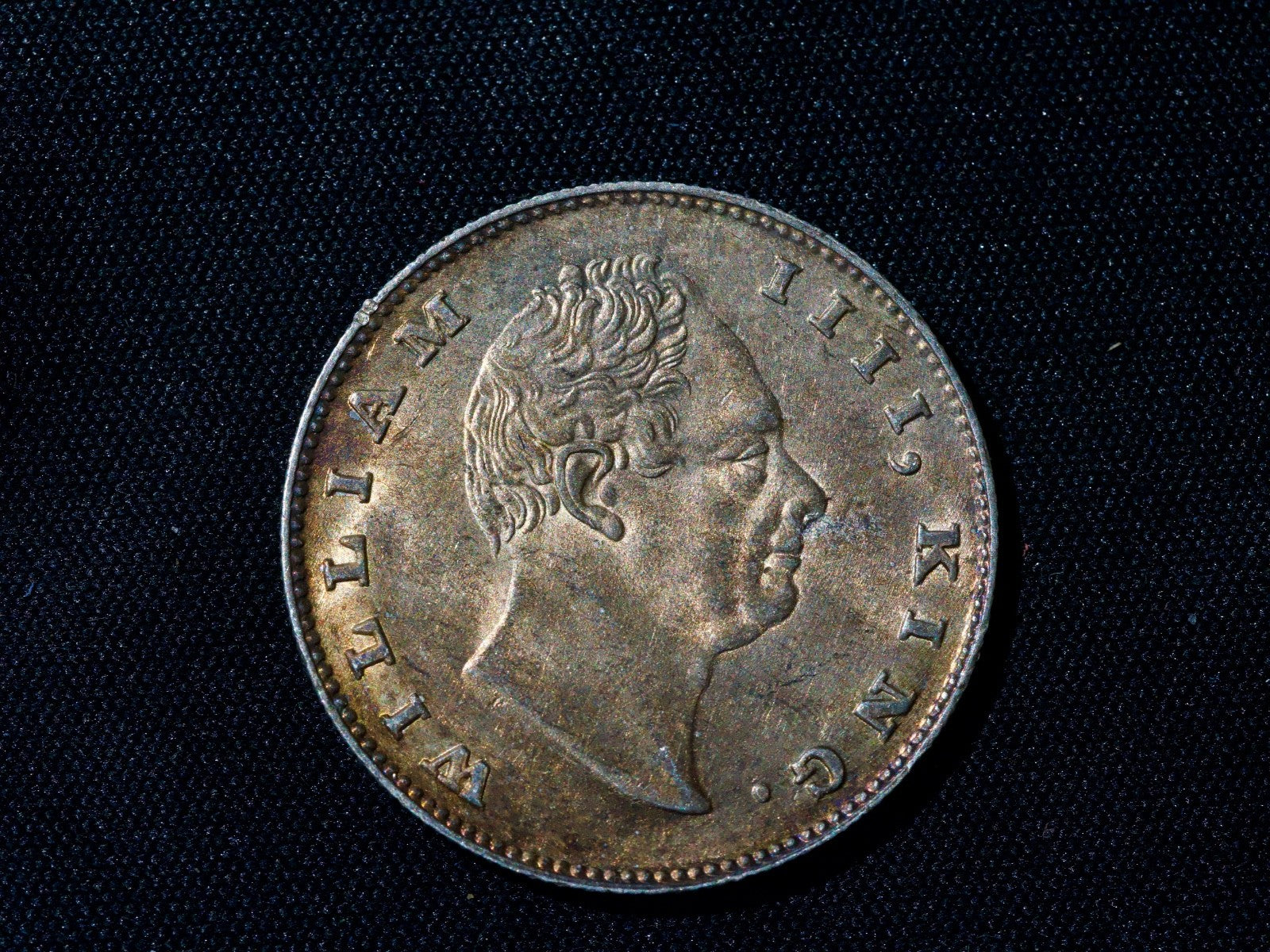East India company 1835 one rupee, incuse F on truncation-excellent0