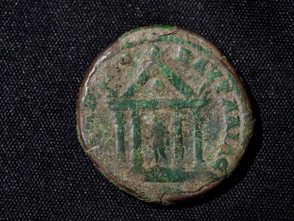 CARACALLA ae29 of Pautalia-Thrace TEMPLE of HYGEIA1