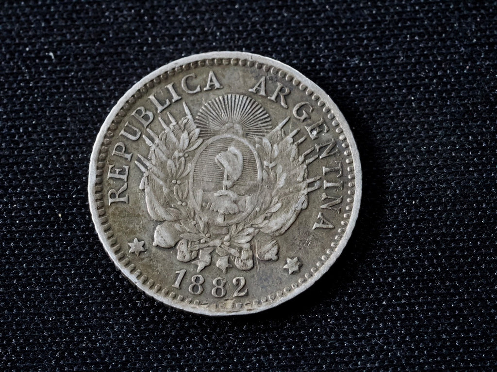 1882 Argentina Silver 10 Centavos1