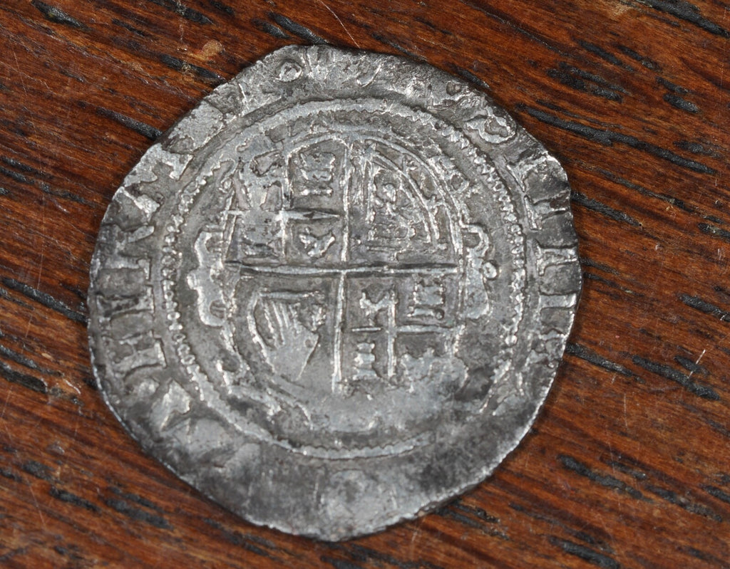 Charles I Hammered Silver Half Groat S2832 mm triangle in circle1