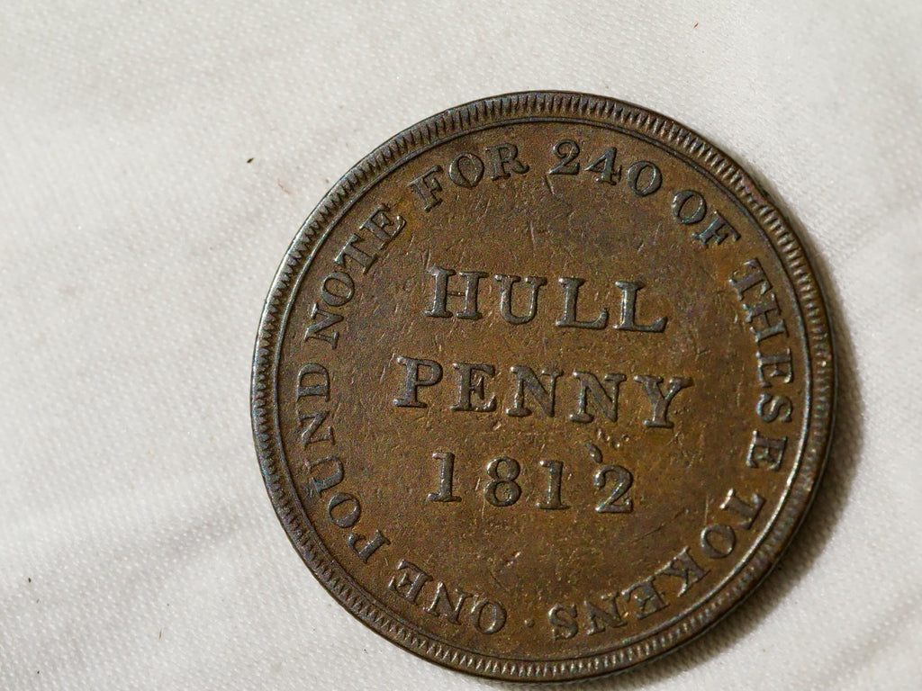 1812 Yorkshire Hull Penny Token Coin I.K. Picard Lead Works1