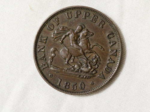 1854 Bank of Upper Canada Half Penny Token-high grade0