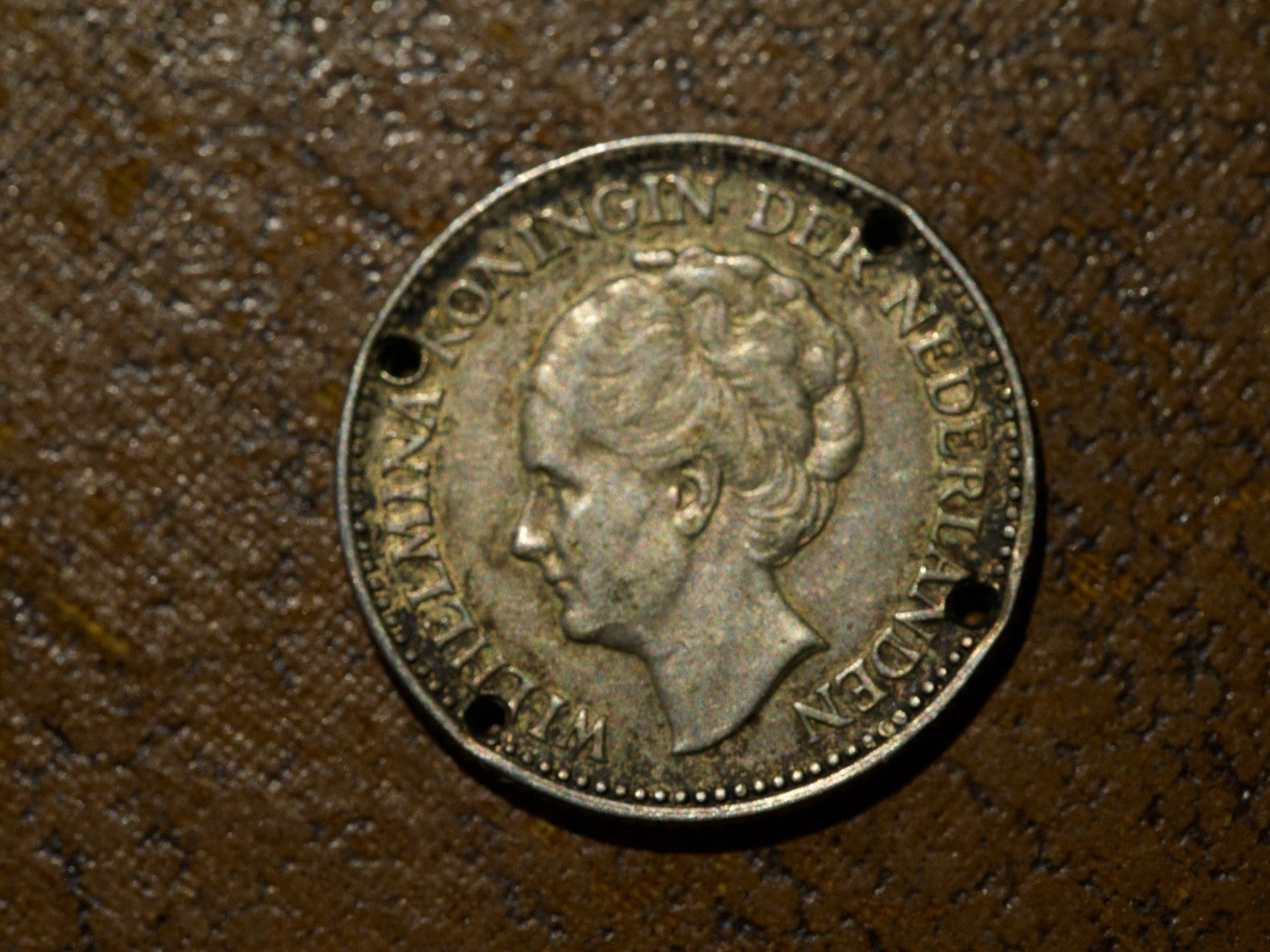 Netherlands 1 /2 guilden 1930-holed in four places1