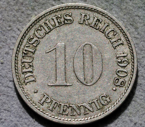 1908G-A Germany 10 Pfennig0