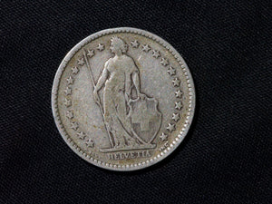 Switzerland 2 Francs 1886 B