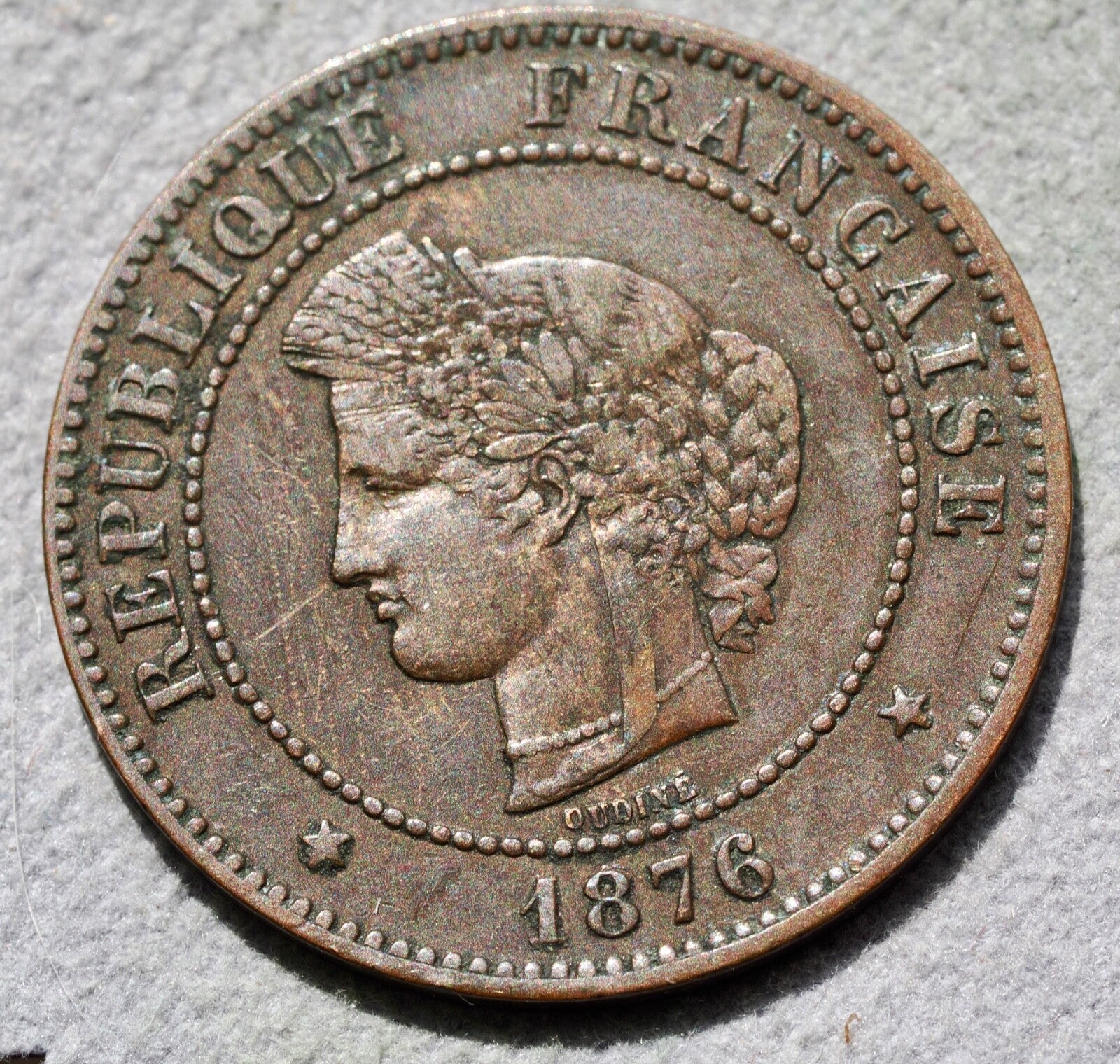 France 1876 A  5 Centimes1