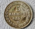 Italy 5 Baiocchi 1861 R0