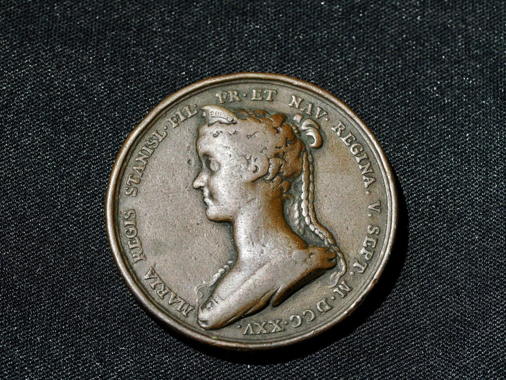 France, Medal, Mariage de Louis XV et Marie Leszczynska, 1725, Duvivier-41 mm1