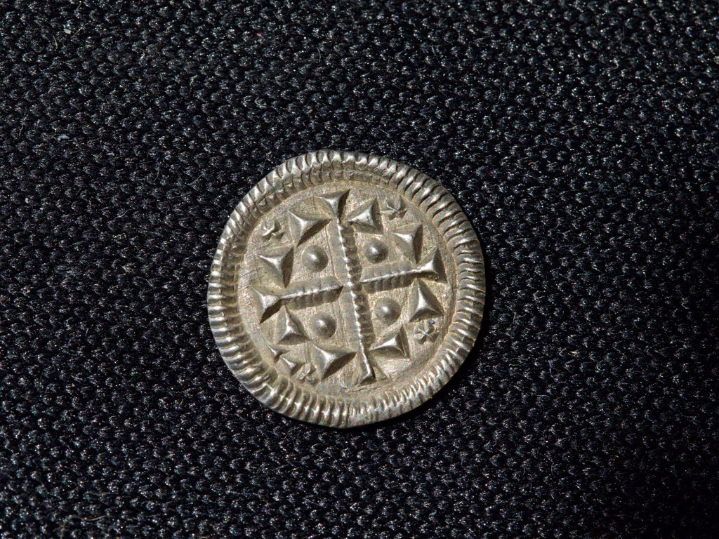 HUNGARY / STEPHAN II. (1116-1131) MEDIEVAL SILVER DENAR -superb condition0