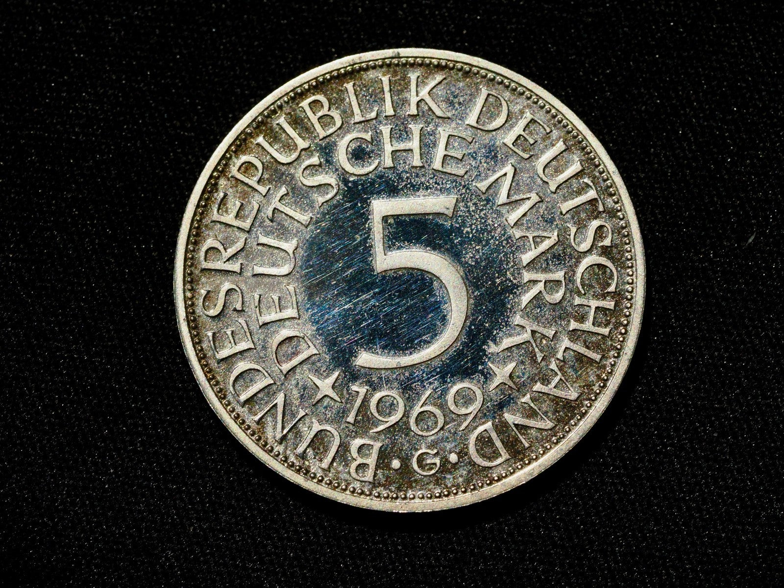 Germany silver 5 Marks 1969G-PROOF0