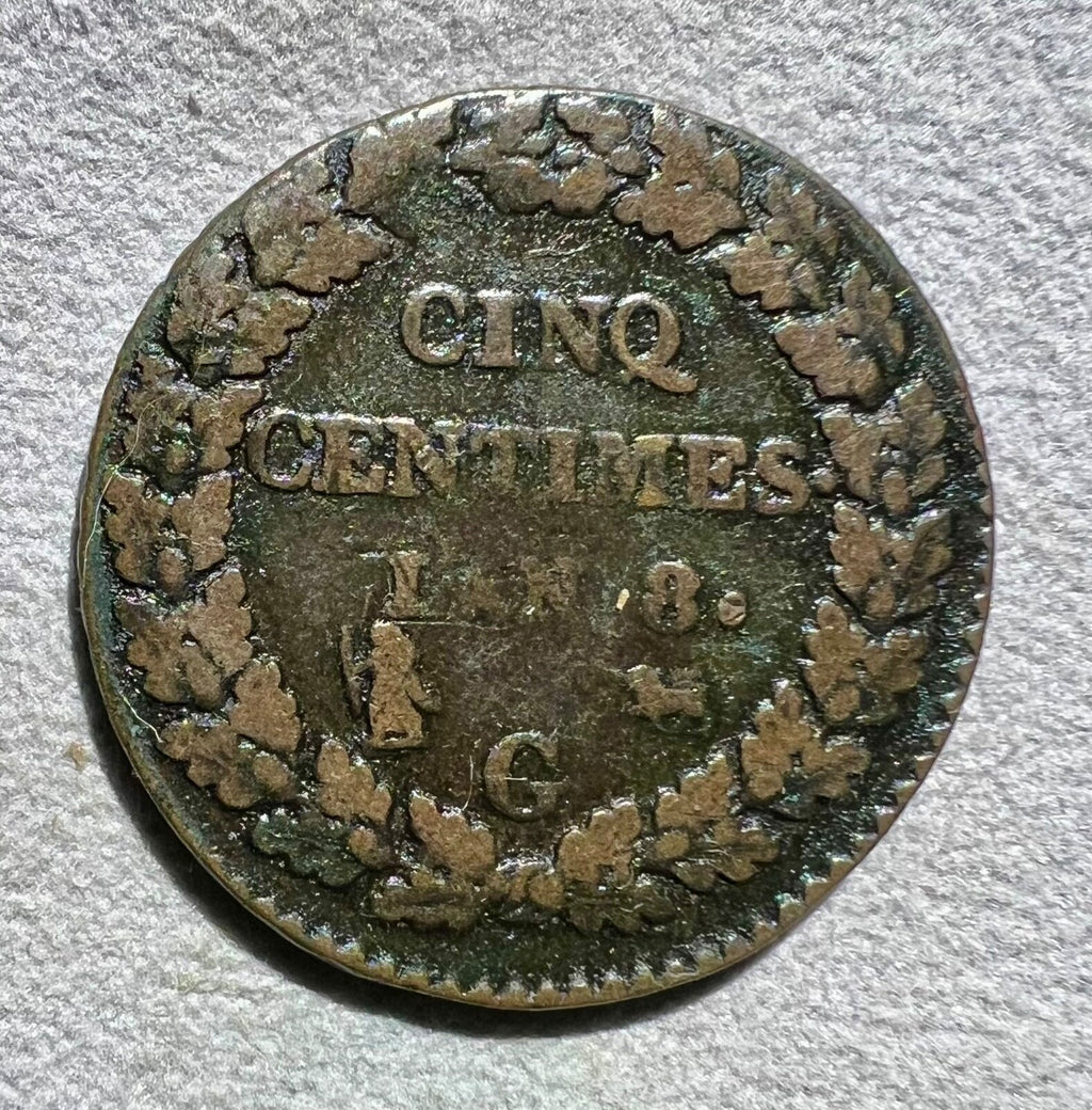 5 Centimes Geneva  France L, An 8 G0