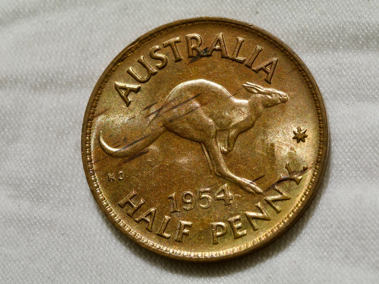 Australia  Half Penny 19540