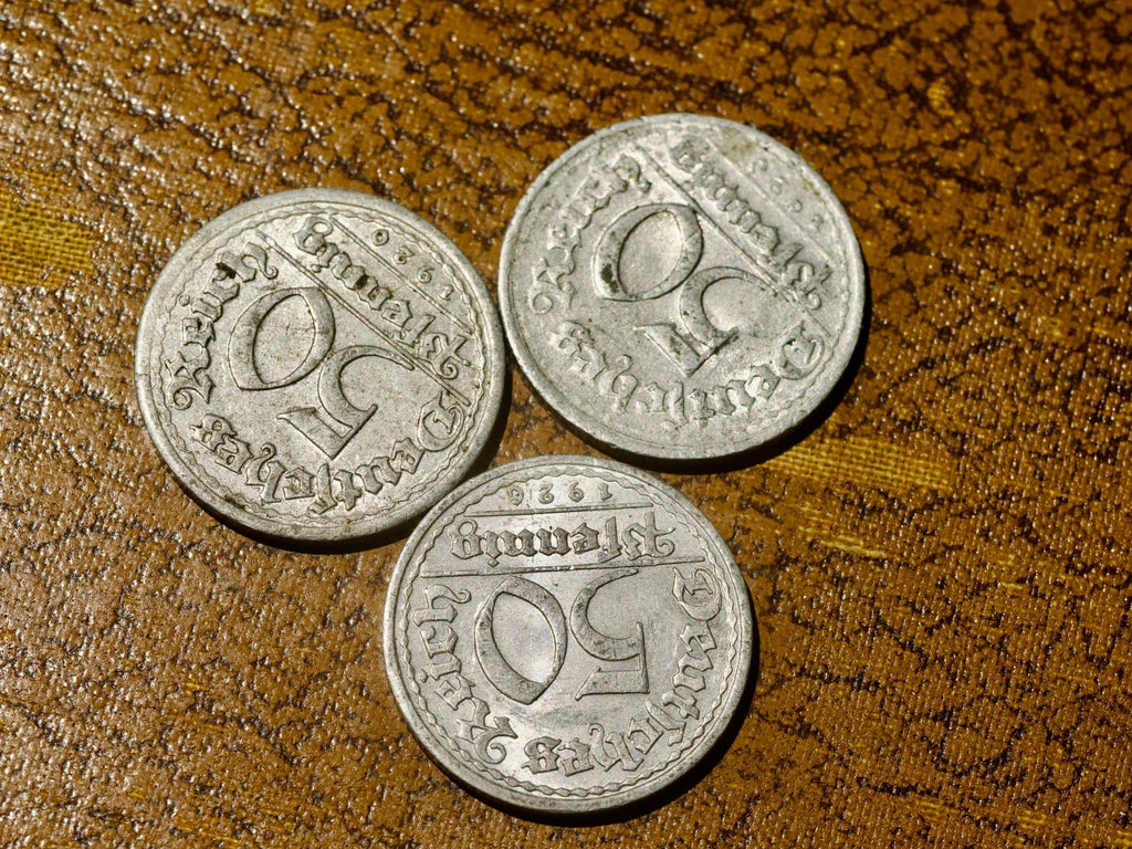Germany - Weimar Republic 50 Pfennig 1920 A,  D and J0
