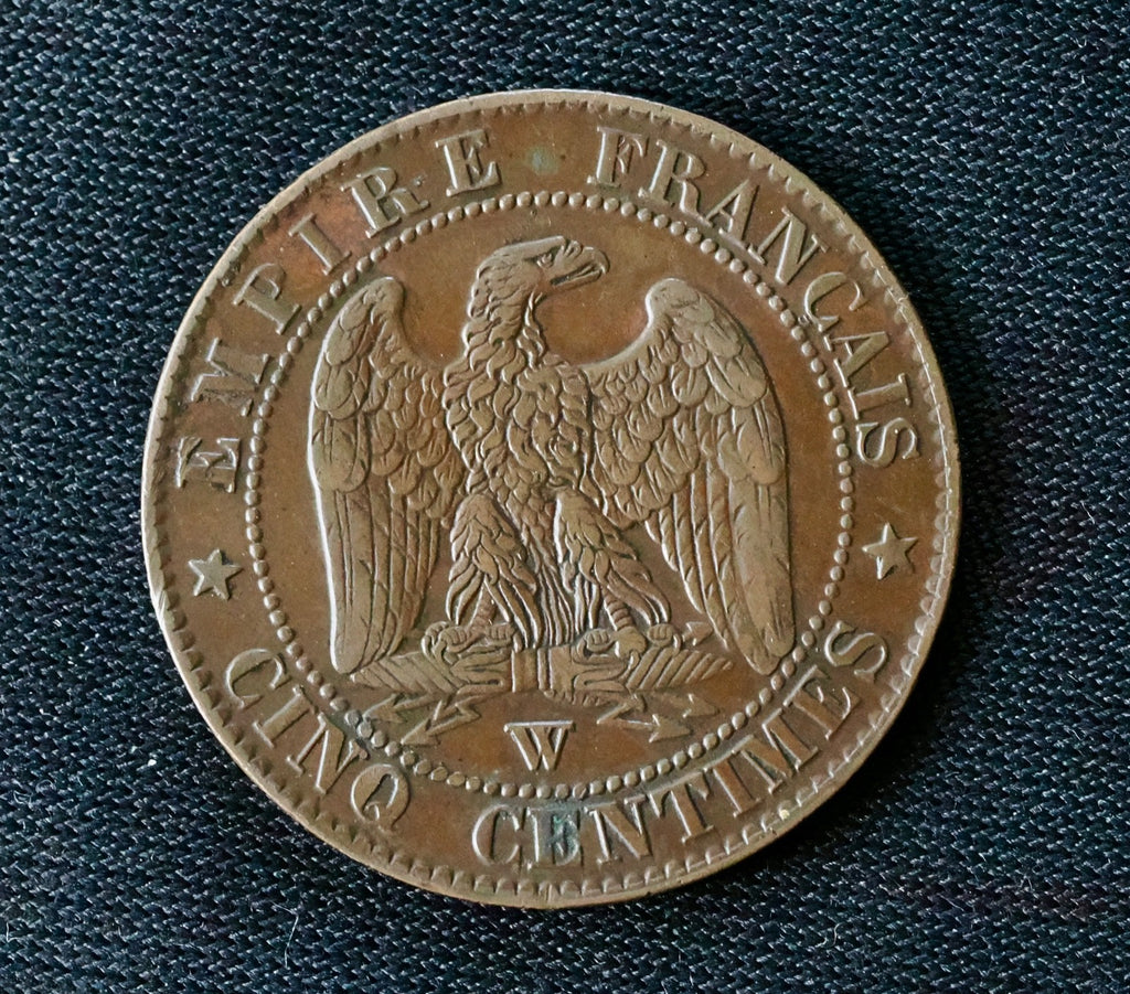 France 1855W  5 centimes-high grade0