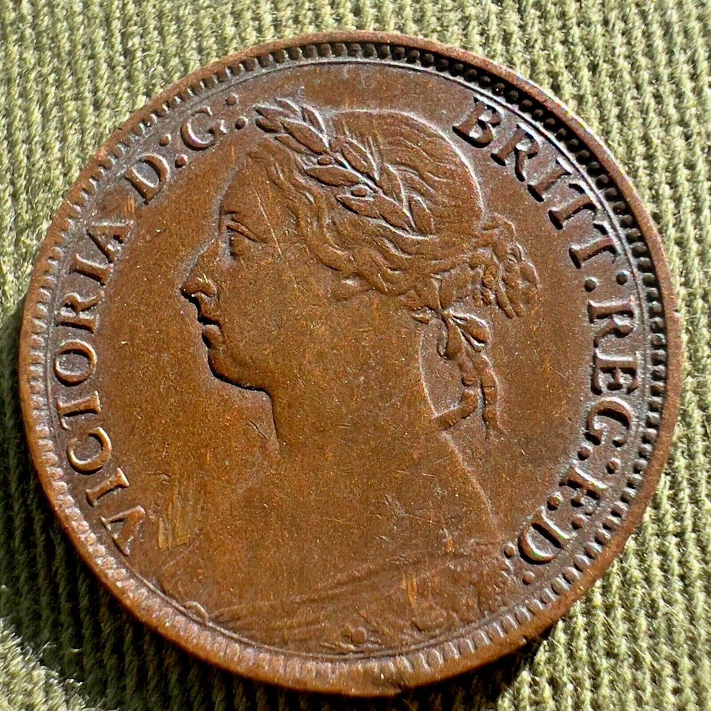 1886 Farthing-high grade0