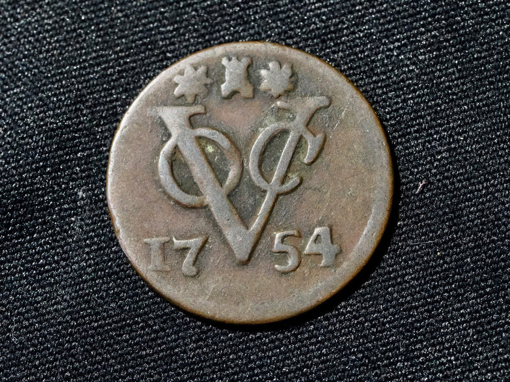 Netherlands East Indies 1 Duit 1754 mm castle0