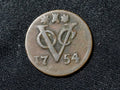 Netherlands East Indies 1 Duit 1754 mm castle0