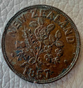 New Zealand, Auckland, Somerville Grocer 1d One Penny Token 18570