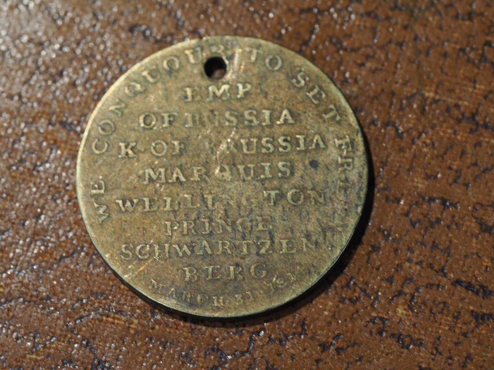 1814 British Kettle Preliminaries of Peace medal 24 mm1