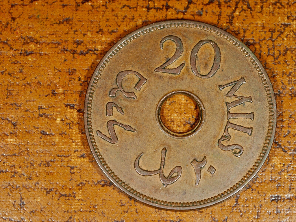 Palestine Coin, 20 Mils, 1942 high grade1
