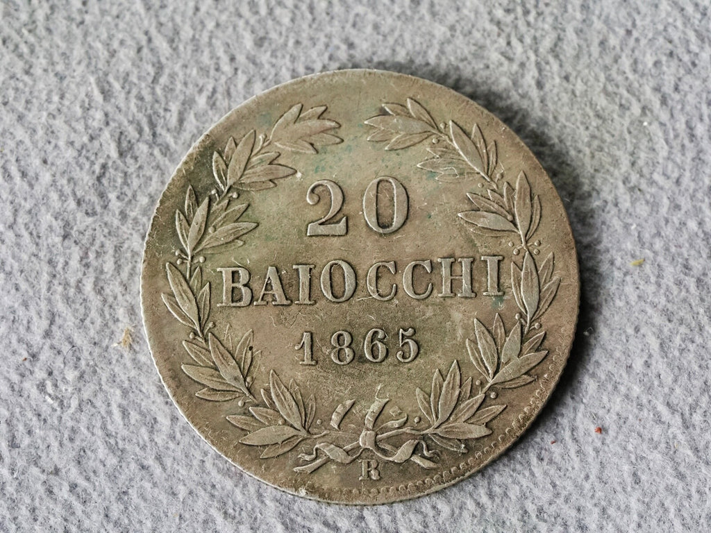 Italy 20 Baiocchi 1865 R1