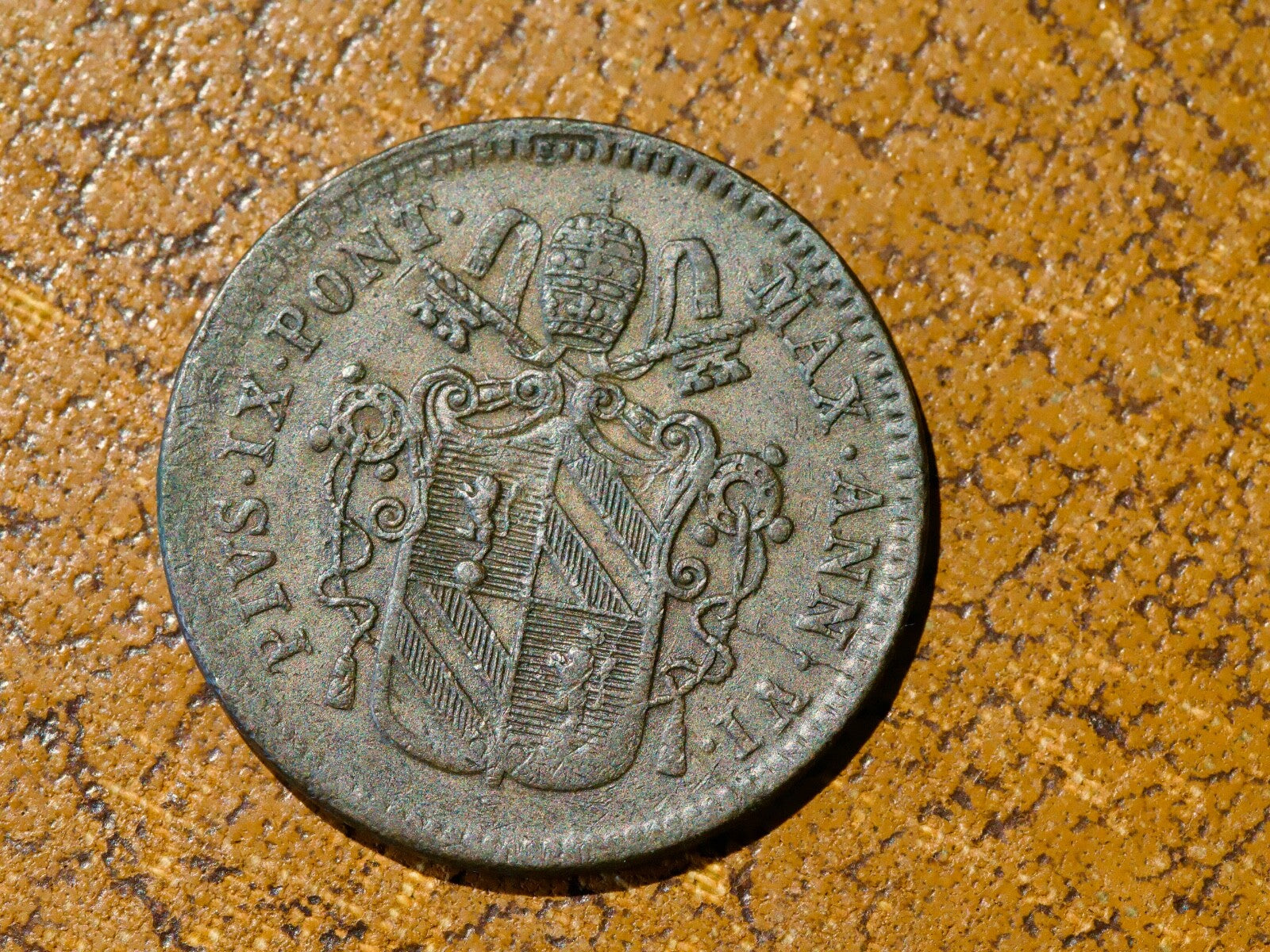 Papal States Vatican 1/2 Baiocco Pius IX 1851 B1