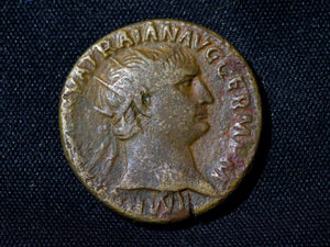 Trajan AD 98-117. Rome Dupondius Rome RIC-11-398