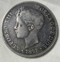 Kingdom of Spain - Alfonso XIII (1886-1931), 1897 Silver 5 Pesetas.0