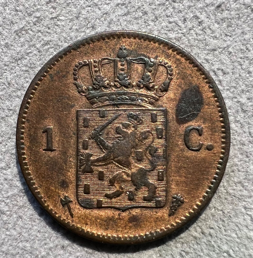 Netherlands, William III, Cent, 1877,  some lustre0
