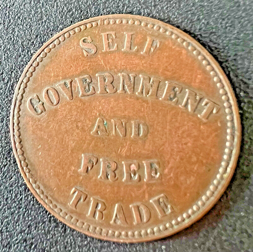 1857 PRINCE EDWARD ISLAND SELF GOVERNMENT AND FREE TRADE TOKEN0